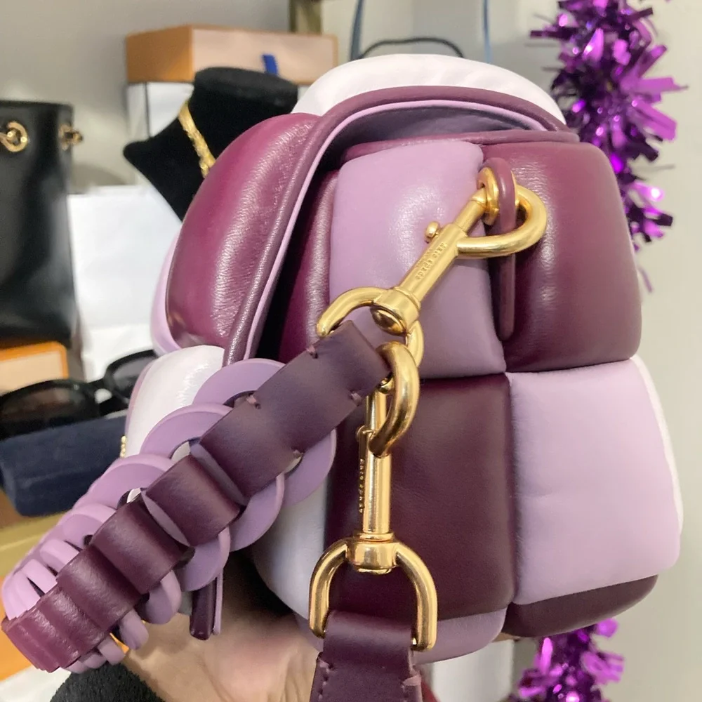 kate spade Quilted Patchwork Crossbody Bag in Plum & Lilac Boxxy bag - Picture 9 of 12